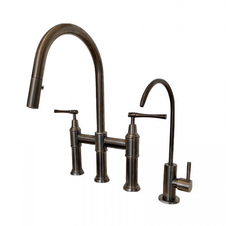 gunmetal black kitchen faucet