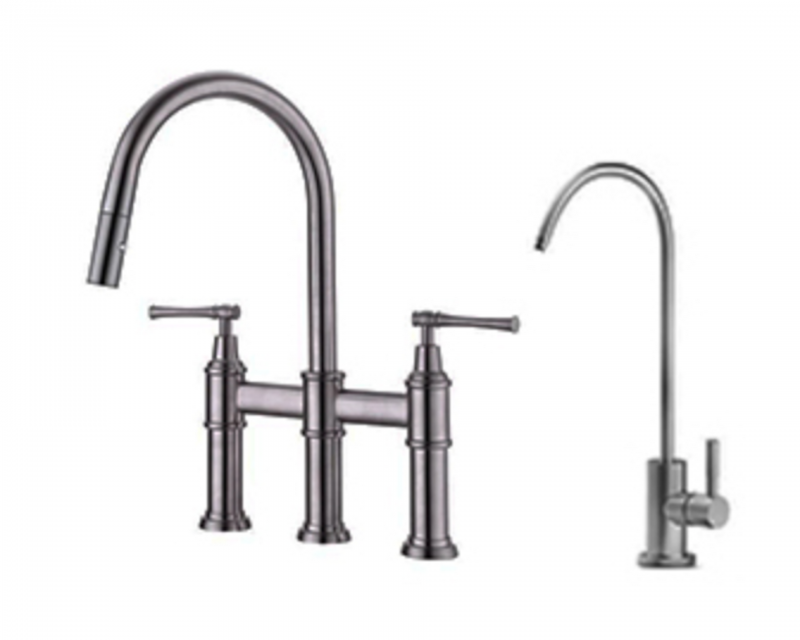 gunmetal black kitchen faucet